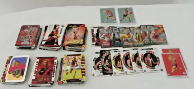 200+ including Team Coach AFL football footy cards bulk lot trading cards