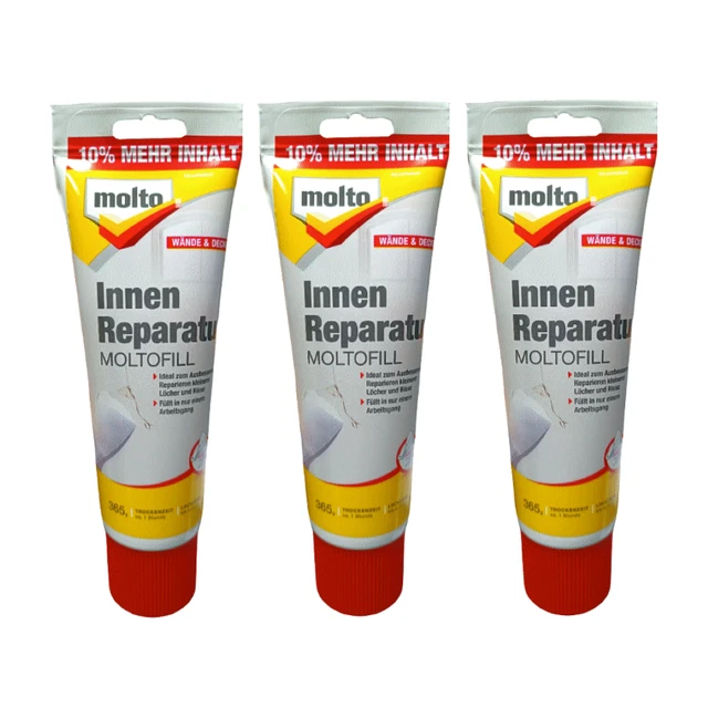 3 Stück Molto Innen Reparatur Moltofill Wände Und Decken  * Ovp *