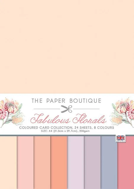 Papier Boutique fabelhafte Blumen A4 Karte rosa Pfirsich lila Geburtstagskartenherstellung