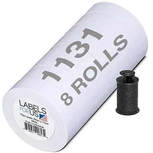 - Price Labels for Monarch 1131 Price Gun - White - 20,000 Labels - Pack with 8