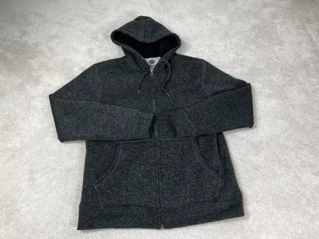 Weatherproof Jacket Mens Medium Gray Full Zip Coat Pockets Sherpa Lined