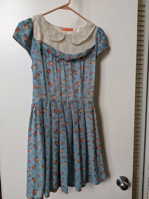 Bonne Chance Collections Retro Floral Polka Dot Dress Small ModCloth