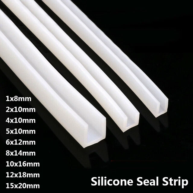 Silicone Rubber Door Window Frame Sealing Trim U-Shape Insulation Strip 1mm-15mm