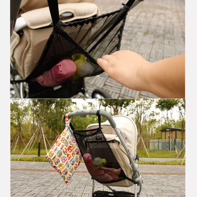 Stroller Organizer Storage Net for Baby Carriage Mesh Bag Non-Slip, Adjustable