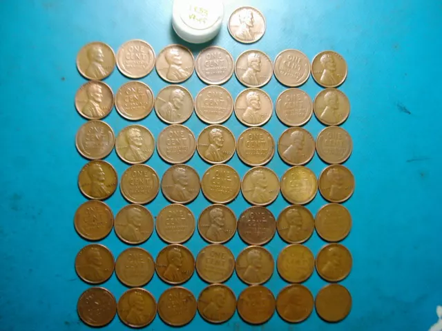 1933 LINCOLN WHEAT CENT PENNY ROLL, HIGH GRADE!! VF-XF! Nice hard-to-get-roll