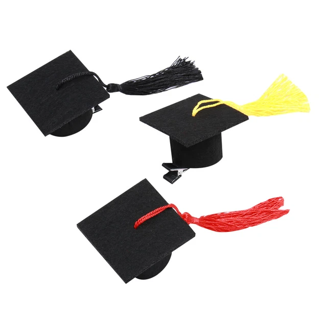 3 pz regali adulti clip per capelli laurea copricapi cappello nappa
