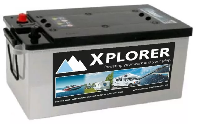 Xplorer 12v 220 AH AGM Deep Cycle Leisure Battery. Campervan battery. Off grid