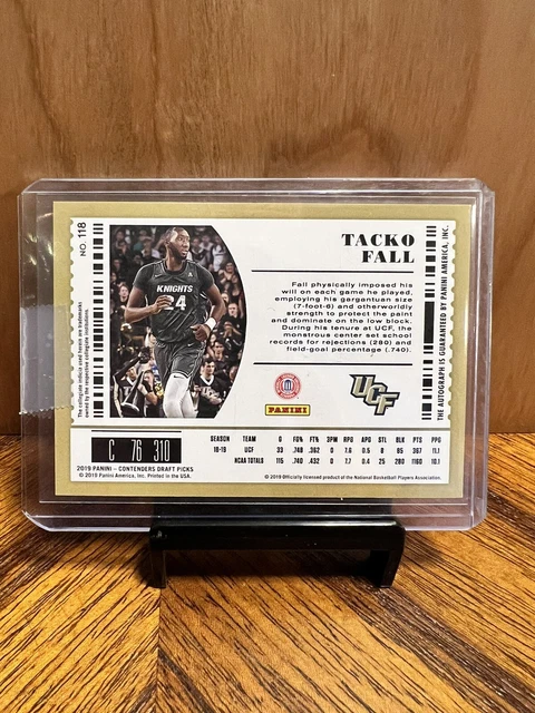 2019 Panini Contenders Draft Picks Rookie Ticket Tacko Fall Rc Auto Celtics Ucf 2