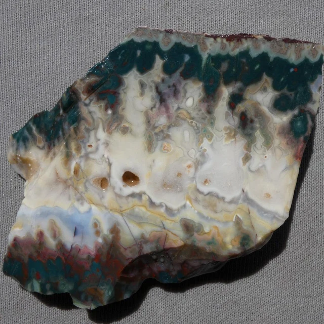RimRock: 8 oz IDAHO SUNSET PLUME AGATE Faced End Cut Slab