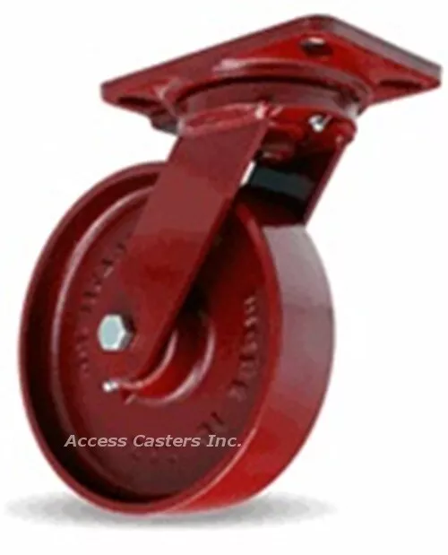 S-HS-8MB 8" x 2" Hamilton HS Swivel Caster, Metal Wheel, 1,500 lb. Capacity