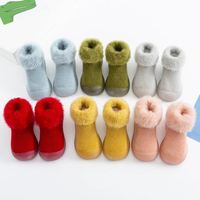 Pantofole antiscivolo bambina bambini bambini scarpe di cotone inverno caldo