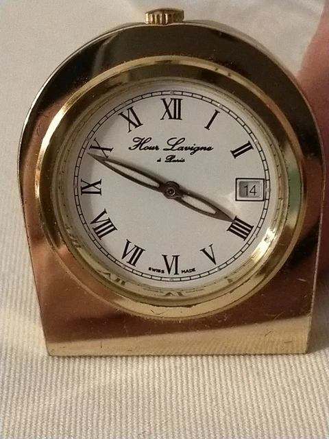 Sold Price: PENDULETTE DE BUREAU EN LAITON DORÉ, SIGNÉE JAEGER