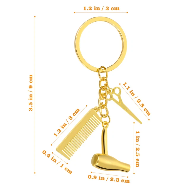 2 PCS Fashion Coiffeur de coiffeur Keychains Coiffeur de coiffure Contrôleurs 9