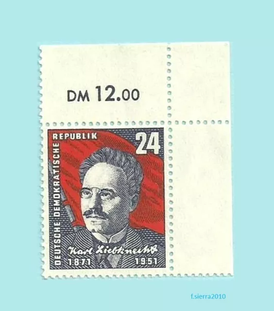 DDR 1951 Karl Liebknecht MiNr. 294 postfrisch ** Eckrand