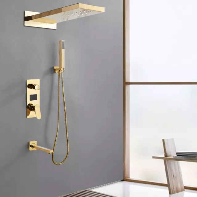 Sistema de ducha montaje en pared ducha de lluvia termostato grifo de ducha panel de ducha DE