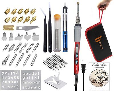 Bestzo Leña Kit-lcd leña kit de herramientas pluma con soldador de cobre