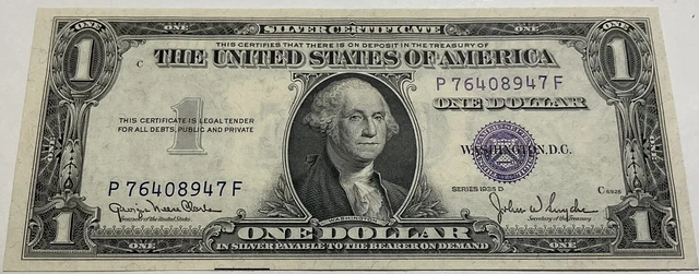 1935D $1 Silver Certificate Fr.1613 Crisp Uncirculated And Very Choice