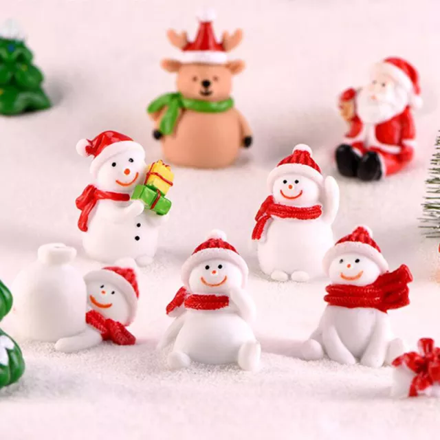 Christmas Snowman Micro Landscape Snow Basin Landscaping Ornaments Home DecA-EL