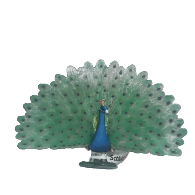 Schleich 13728 Retired Male Peacock - Figure Farm Life Exotic Bird With Tag