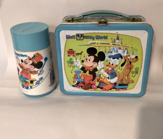 Vintage 1970’s Walt Disney World Metal Lunchbox & Thermos