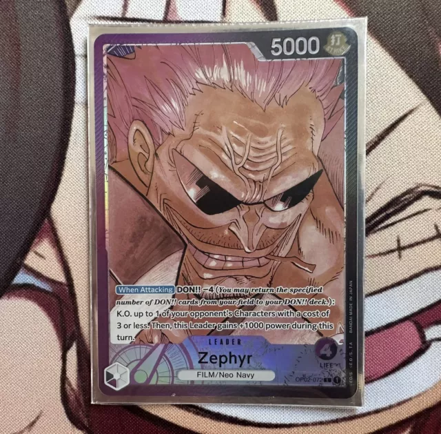 One Piece Card Game OP02-072 PL Zephyr Z Leader Alt Art Parallel