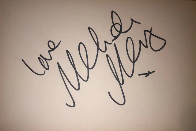 Melinda Messenger Signed 6X4 White Card Tv Autograph Presenter Model