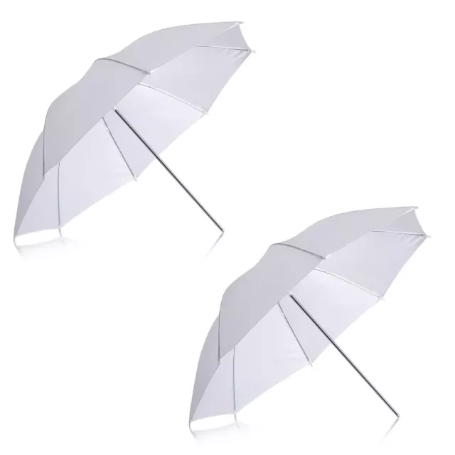 NEEWER 2 Pack 33"/84cm White Translucent Soft Umbrella 2