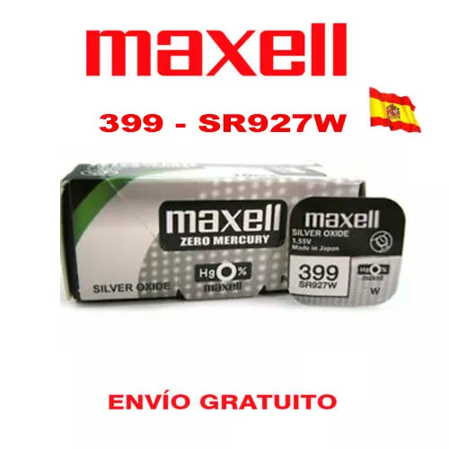 Pilas Batery Maxell 399 Sr927W Oxido De Plata 1,55 V Batería Para Reloj