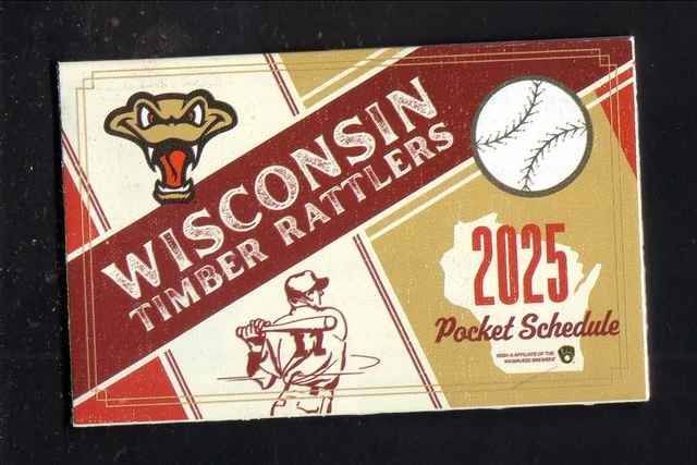 WISCONSIN TIMBER RATTLERS 2025 Pocket Schedule Amcor Brewers Affiliate