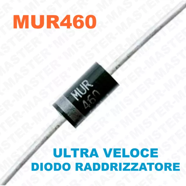 Mur460 Diodo Raddrizzatore Ultra Veloce 4A 600V - Set Da 5 Pezzi