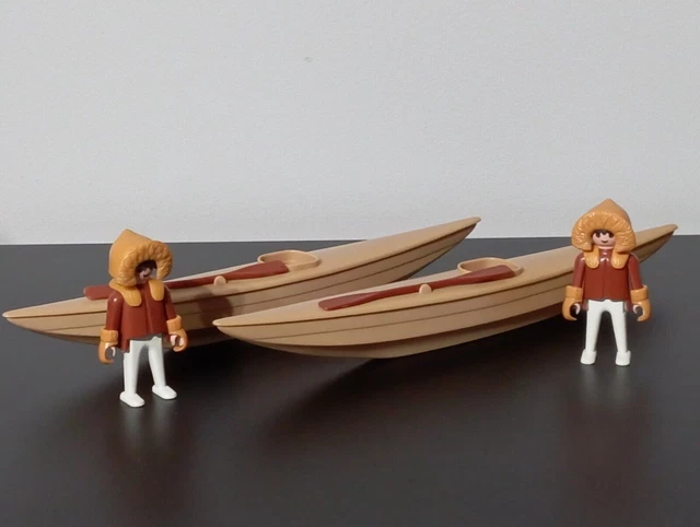 Playmobil 3466 Traîneau Esquimaux Vintage - Jouet Polaire Arctique Jaune - Collection Ou Jeu