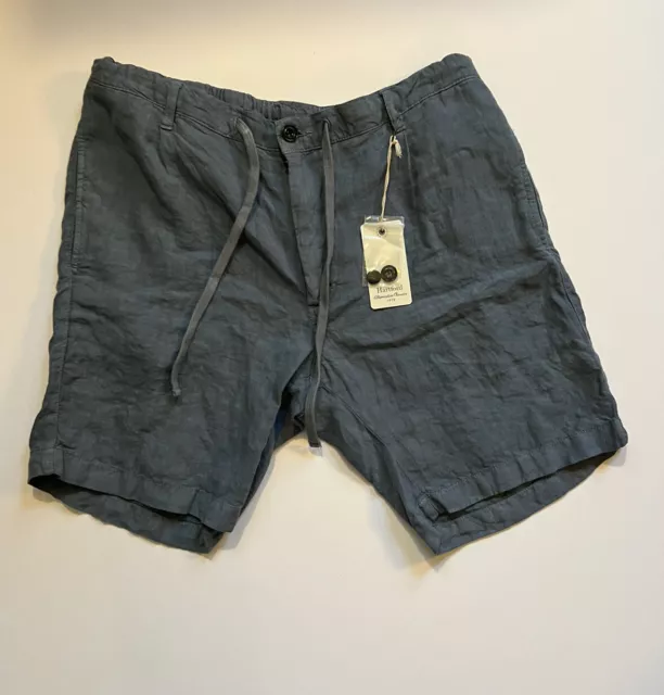 Hartford Alternative Classics Blue Tank Linen Shorts Mens Size 34 EU 50 NEW $170