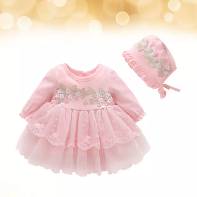 Frühling herbst prinzessin niedlichen kleid partykleid mit hut für 0-3 monate