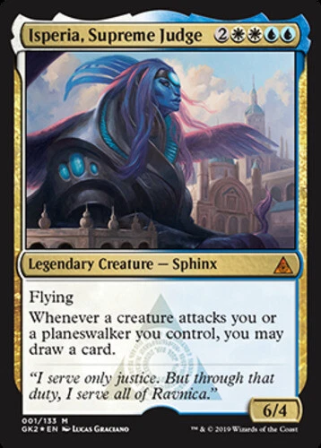 1 x Isperia, Supreme Judge - Foil - Ravnica Allegiance Guild Kits - Light Play -