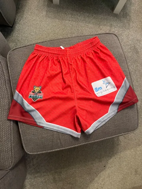 Keighley Cougars Match Shorts - 2021 HOME RED Player Issue / New in Packet