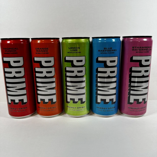 PRIME HYDRATION ENERGY Drink Variety Pack (All 5 Flavors!) 1 of each 🔴🟠
