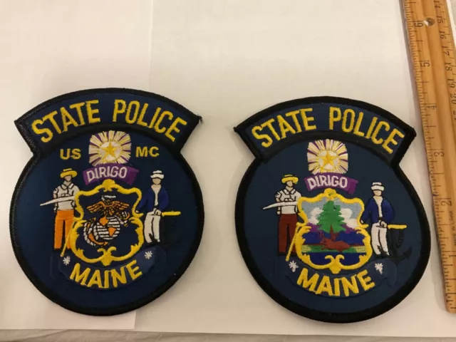 Maine State Police collectors patch set 2 pieces