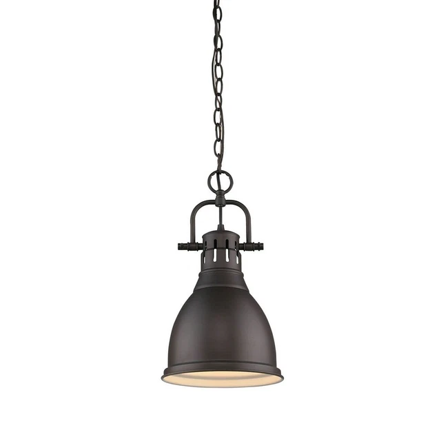 Golden Lighting - One Light Pendant - Duncan - 1 Light Small Pendant with Chain