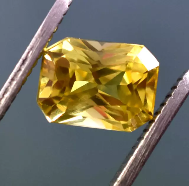 Flawless 5.45 Ct Natural Ceylon Yellow Sapphire Rare Radiant Cut Loose Gemstone