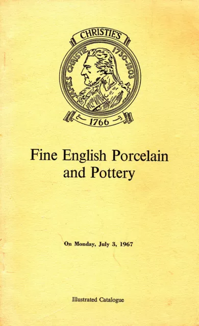 1967 FINE ENGLSIH PORCELAIN & POTTERY Christie's UK Catalogue Illustrated