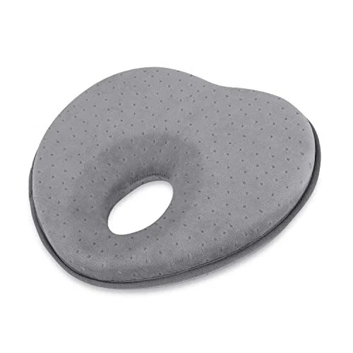 Juego de almohada transpirable para bebés y niños pequeños, gris