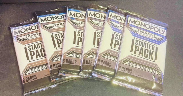2022-23 Panini Monopoly Starter Pack 8 Cards Per Pack - (Lot 6) 