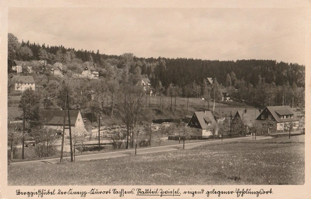 AK alte seltene Ansichtskarte Berggießhübel OT Zwiesel bei Dresden Pirna gel. 49