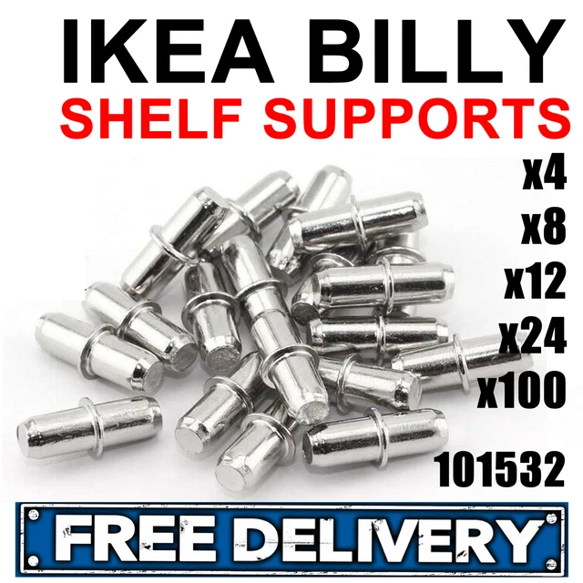 101532 IKEA BILLY SHELF SUPPORTS PINS FIXINGS PEGS METOD UTRUSTA