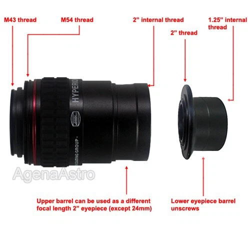 Baader 1.25" & 2" Hyperion Modular Eyepiece - 10mm # HYP-10 2454610 3