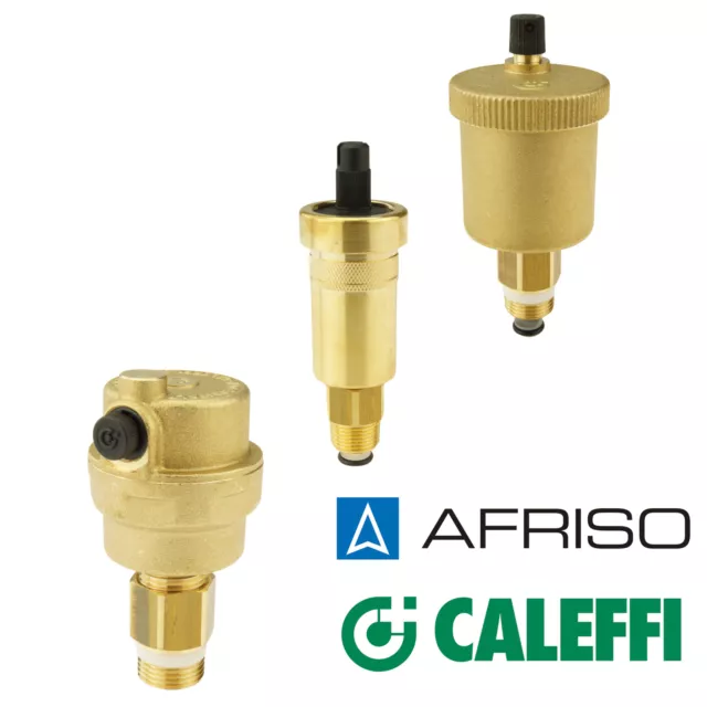 SCHNELLENTLÜFTER AFRISO CALEFFI mit Absperrventil 3/8 1/2 Entlüftung  Heizung EUR 9,90 - PicClick DE