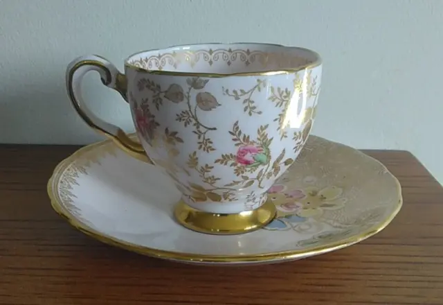 Tuscan Fine English Bone China Miniature Tea Cup & Saucer, c. 1950s