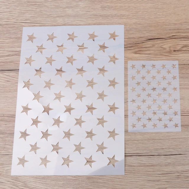 3pcs Star Stencil DIY Stencils Reusable American Flag Template