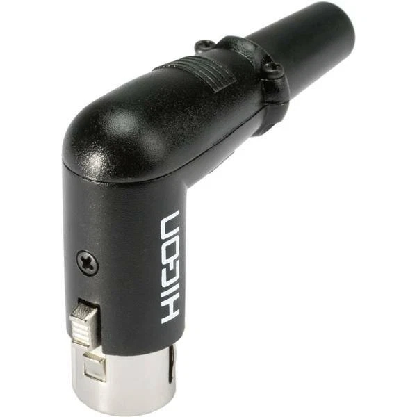 Hicon hi-x3rf-m connettore xlr presa angolata poli 3 nero 1 pz