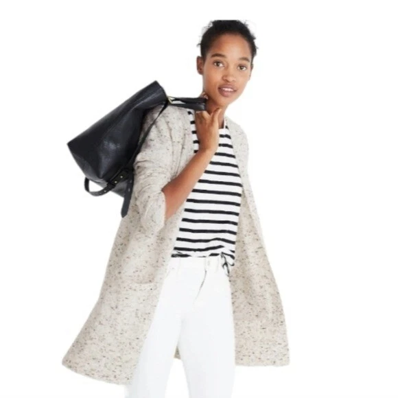 MADEWELL Donegal Kent Open Front Oversized Cardigan Sweater Size XS